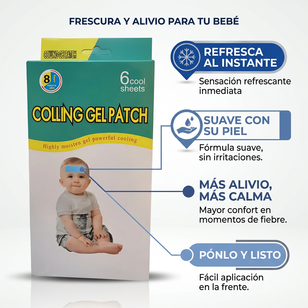 Parche para Fiebre Bebés Niños | Alivio Rápido y Seguro
