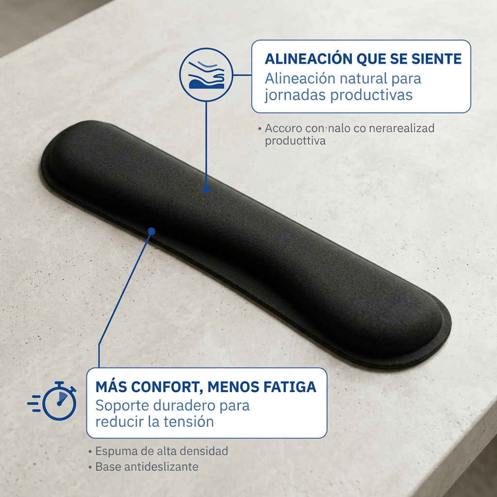 Almohadilla para Teclado Espuma | Ergonomía y Comodidad