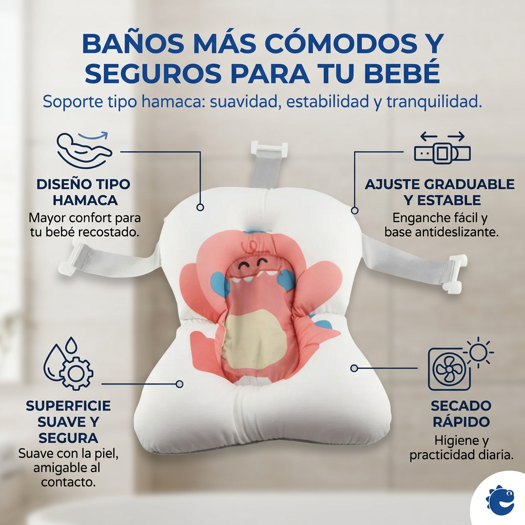 Cojín para Bañera Bebé | Seguridad y Comodidad en el Baño