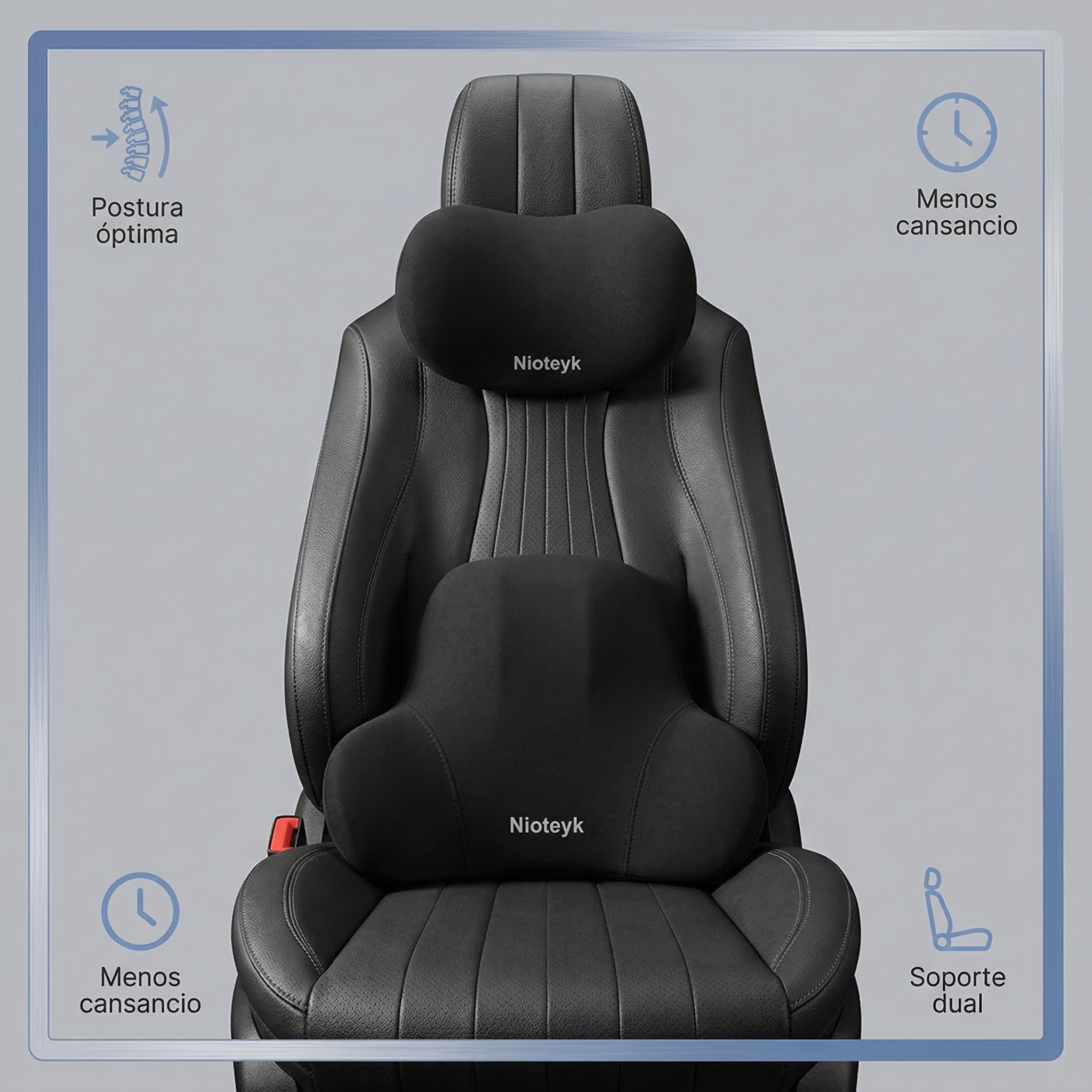Kit Soporte Lumbar Carro + Oficina | Comodidad Completa