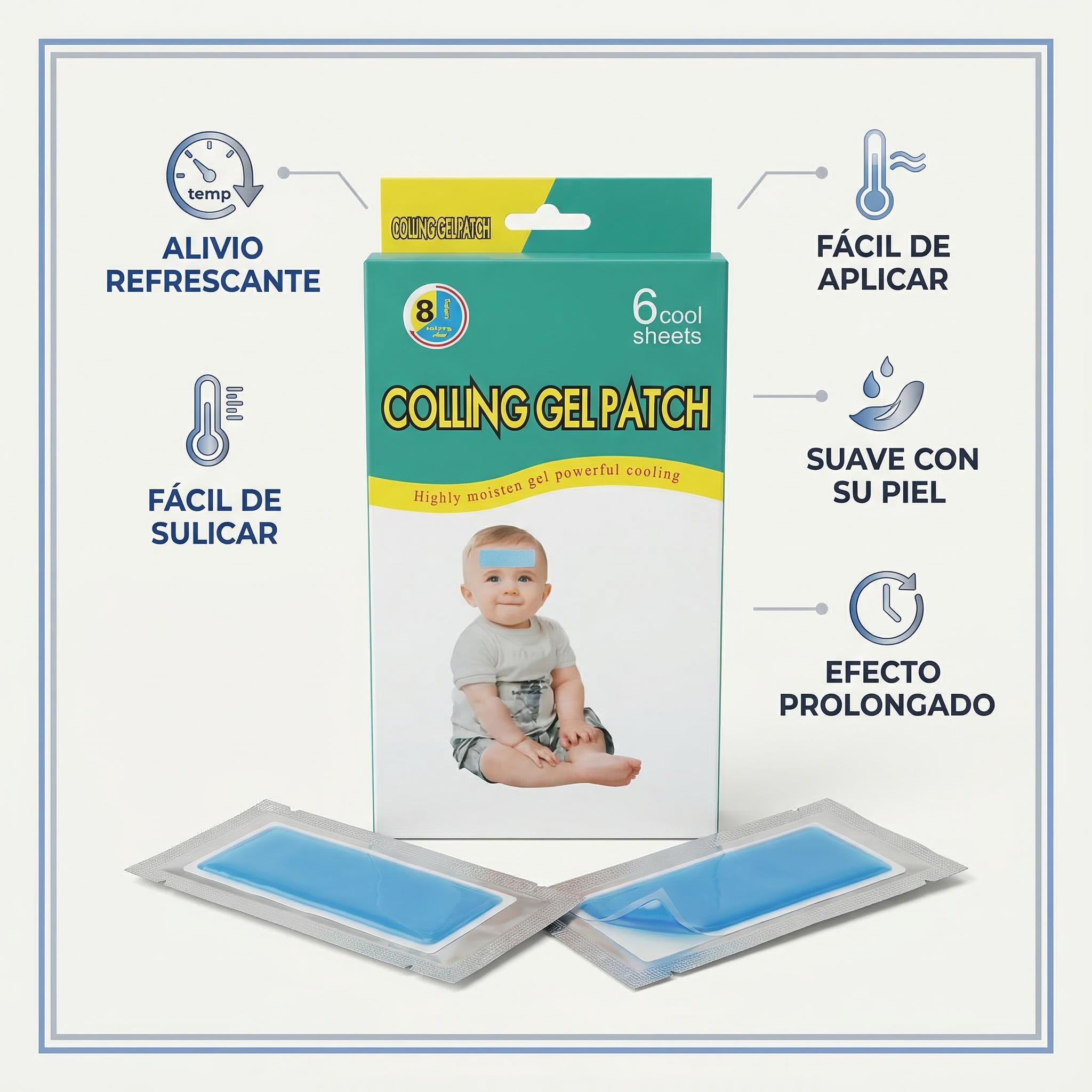 Parche para Fiebre Bebés Niños | Alivio Rápido y Seguro