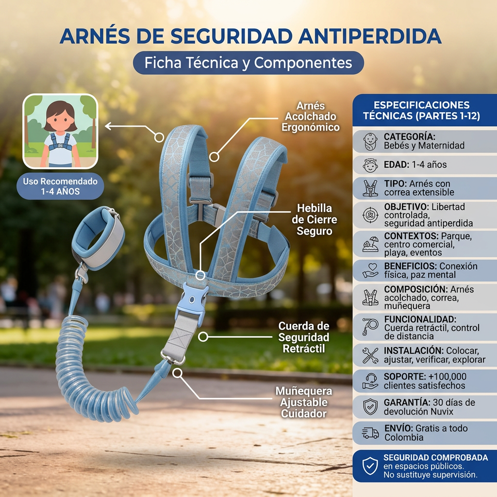 Arnés de seguridad antiperdida
