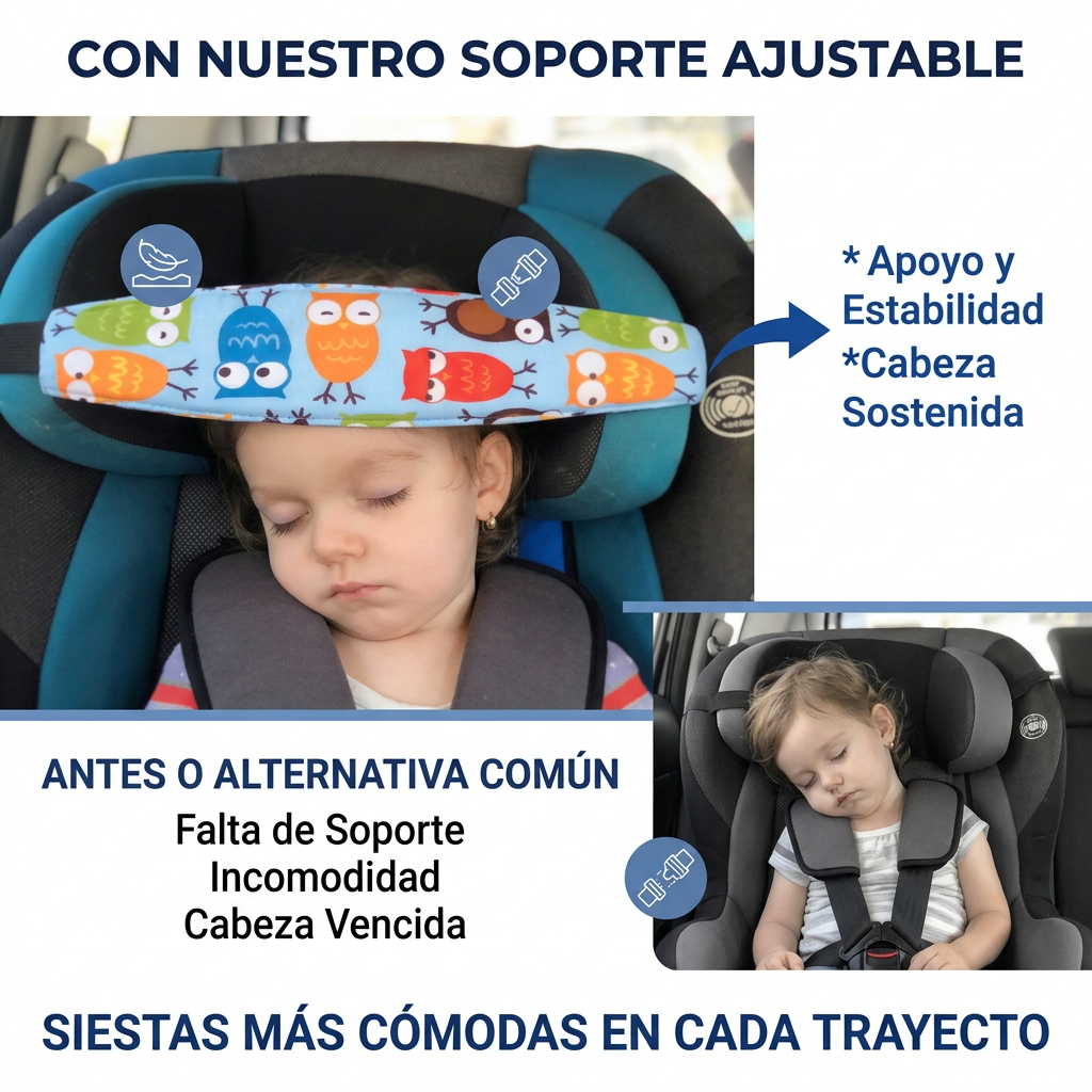 Reposacabezas Bebé Silla Carro | Apoyo Cabeza Ajustable