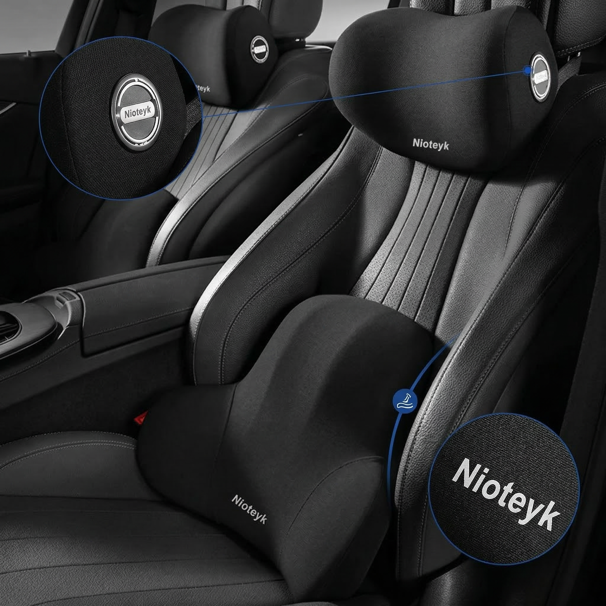Kit Soporte Lumbar Carro + Oficina | Comodidad Completa