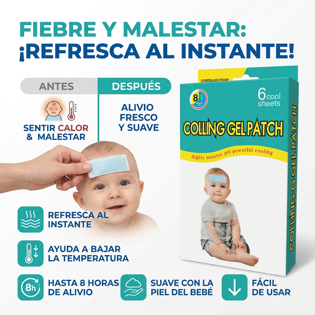 Parche para Fiebre Bebés Niños | Alivio Rápido y Seguro