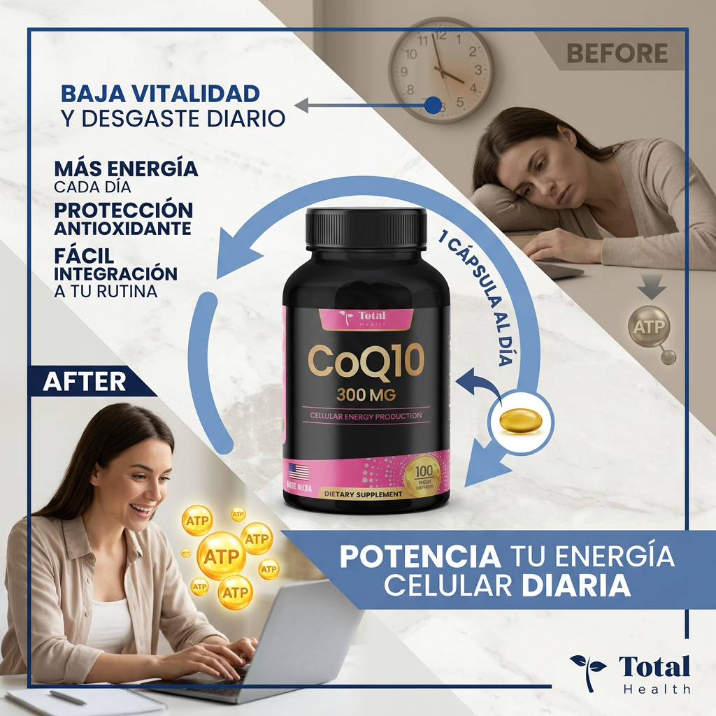 CoQ10 Total Health | Energía Celular y Salud Cardiovascular