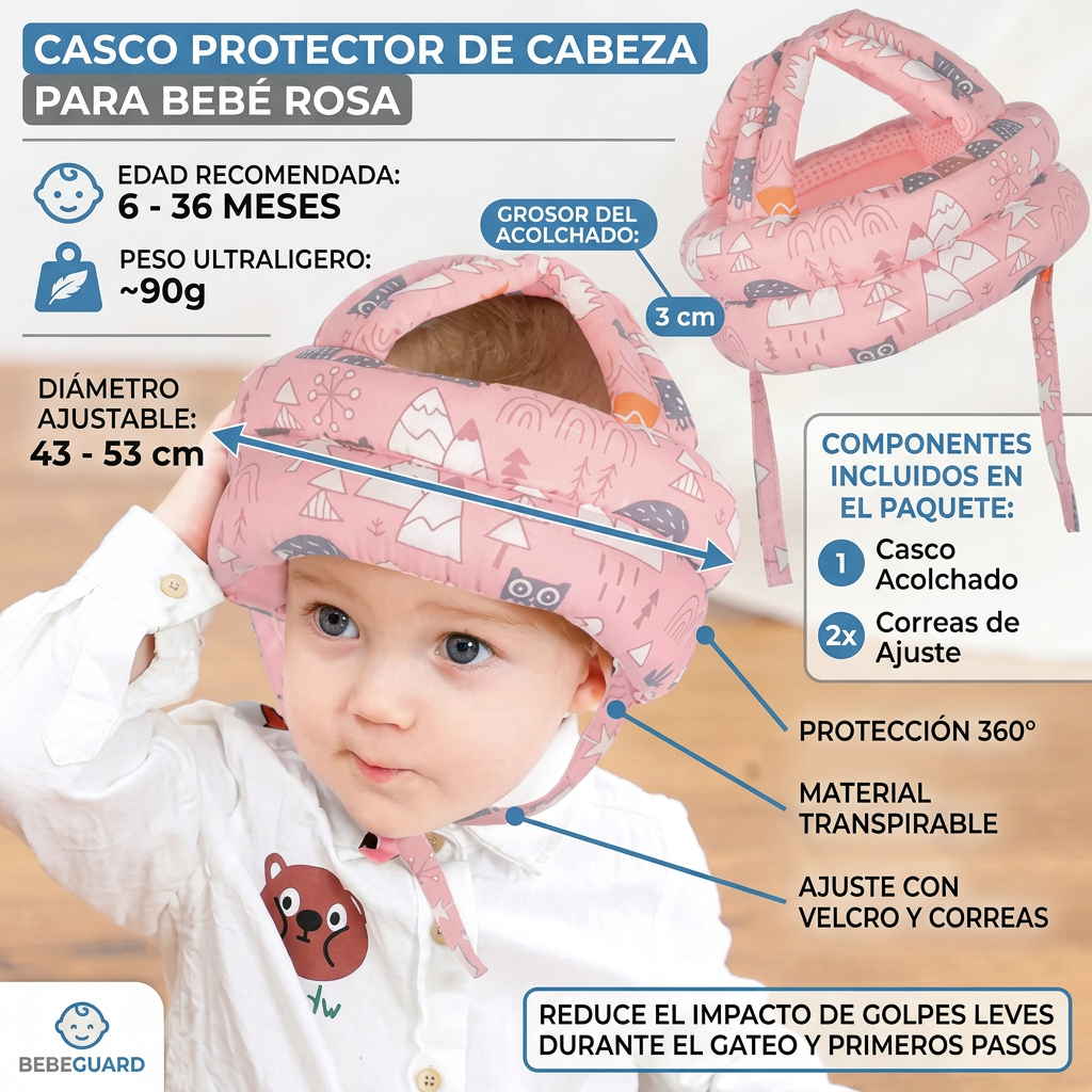 Gorro Protector Antigolpes Bebé | Defensa contra Caídas