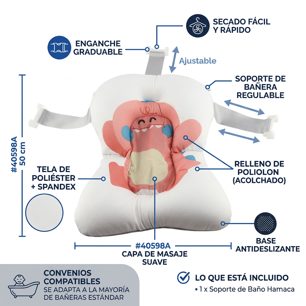 Cojín para Bañera Bebé | Seguridad y Comodidad en el Baño
