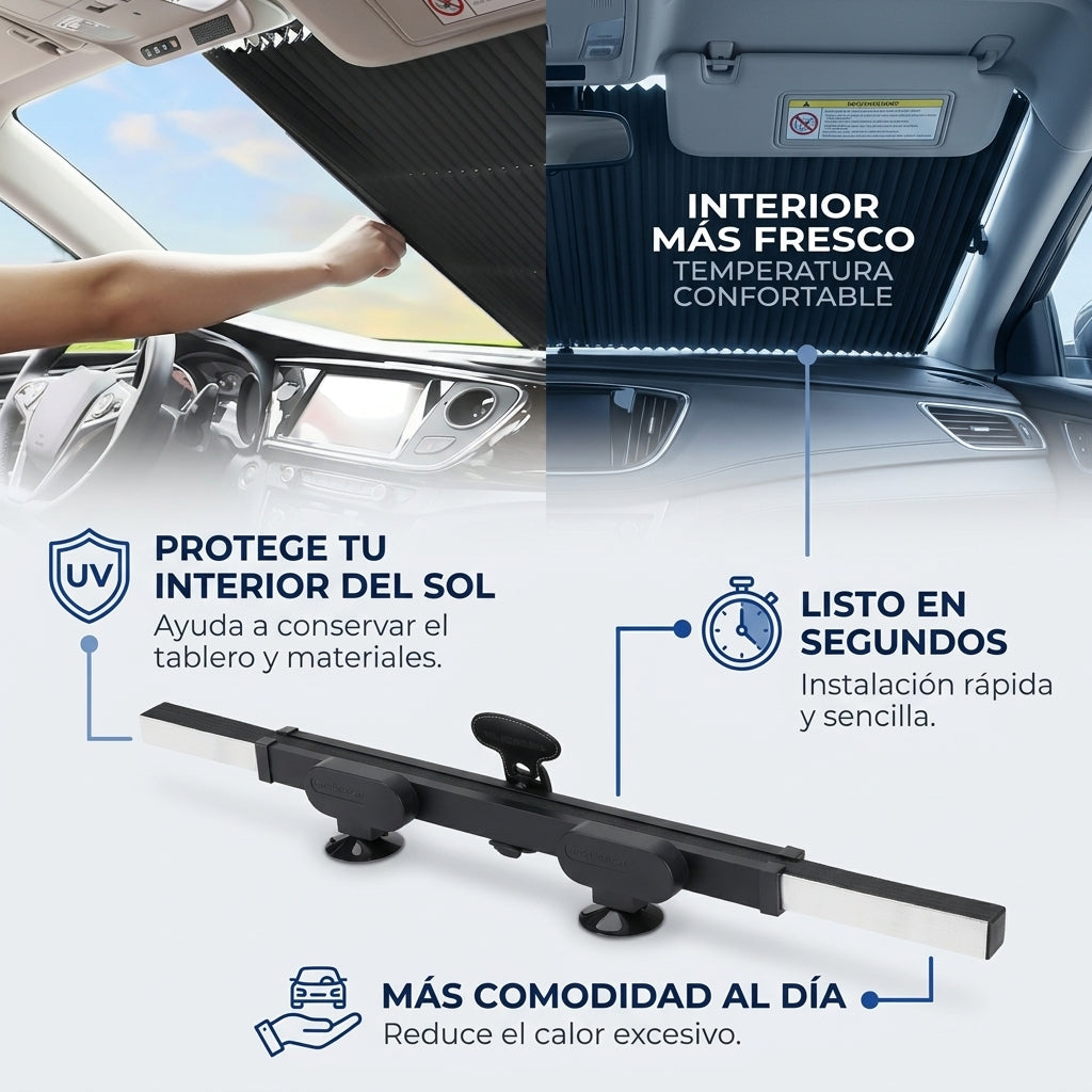 Parasol Retráctil para Carro | Protección Solar y Frescura