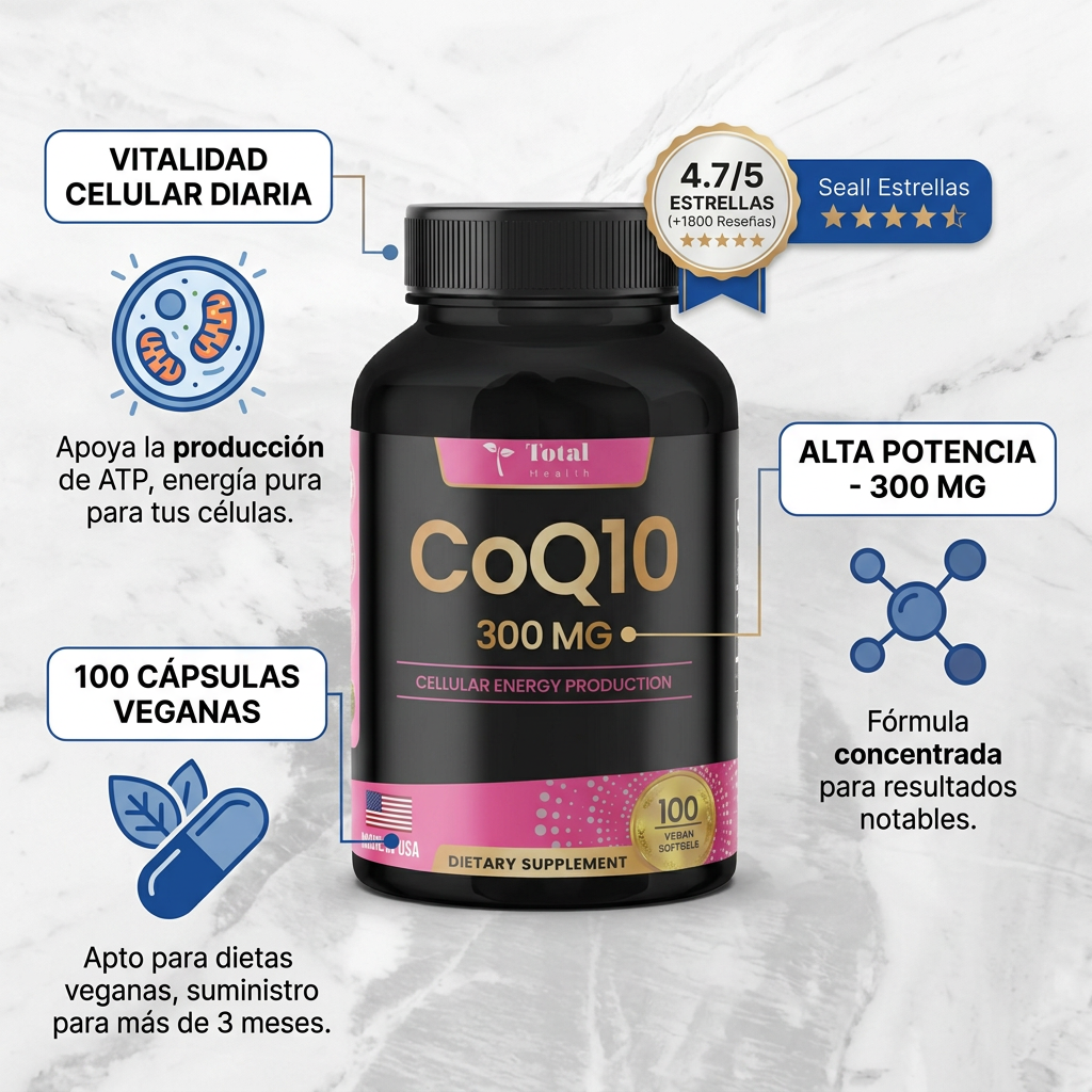 CoQ10 Total Health | Energía Celular y Salud Cardiovascular