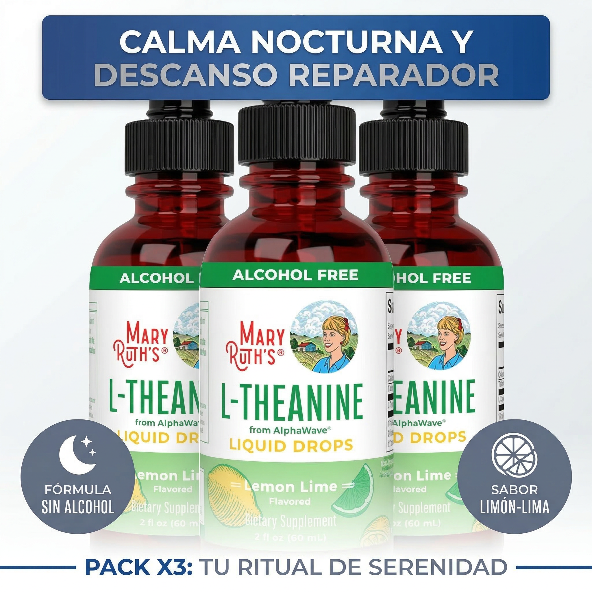 Gotas Líquidas L-Teanina X3 | Calma y Enfoque Sin Sedación