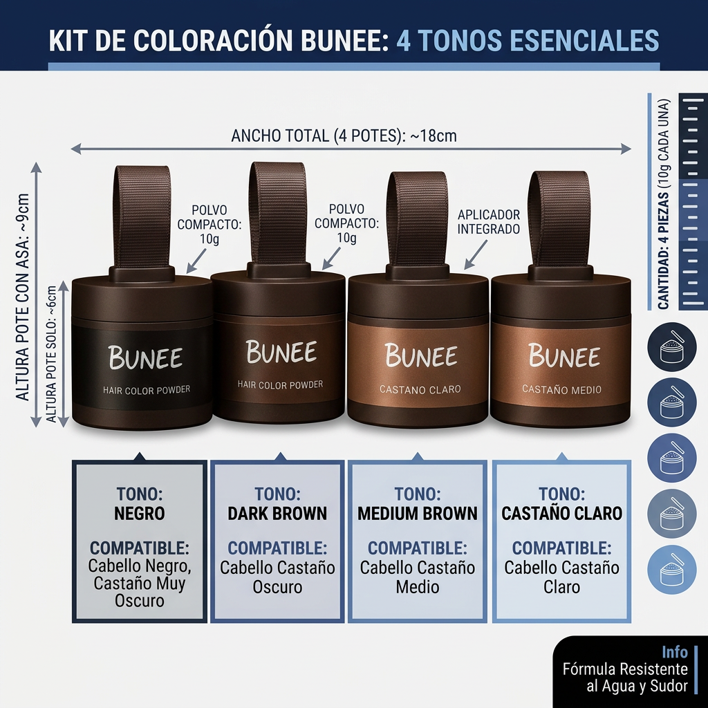 Tapa Canas Capilar Bunee | Cobertura Instant Canas Grises