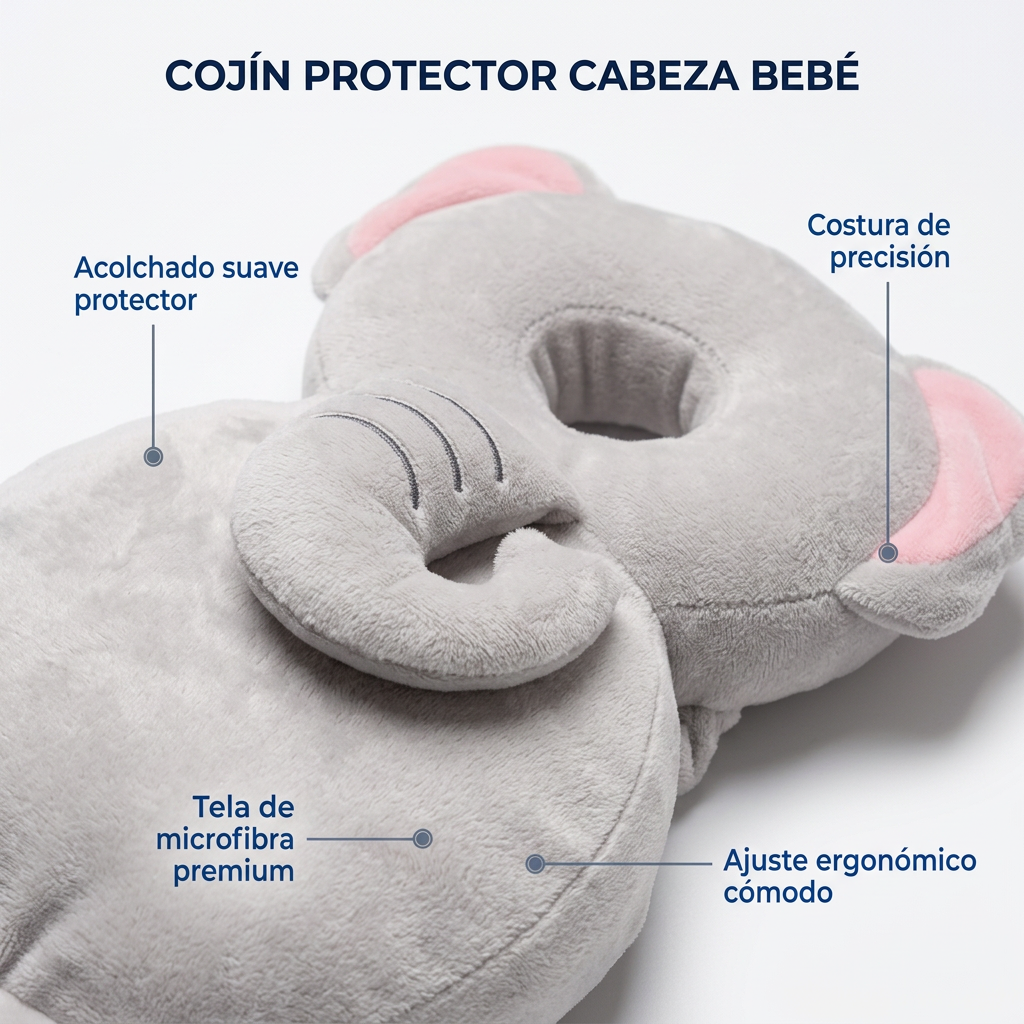 Cojín Protección Cabeza Bebé | Seguridad en Primeros Pasos