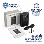 Compresor Tipo Candado para Carro y Moto | Inflador Portátil