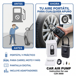 Compresor Tipo Candado para Carro y Moto | Inflador Portátil